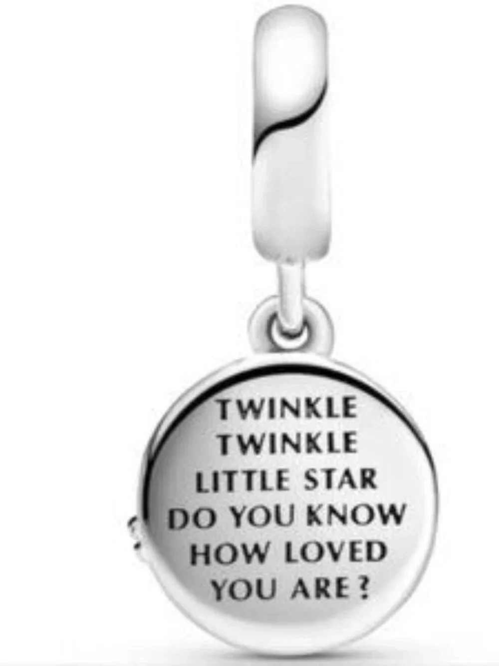 Pandora Stork & Twinkling Stars Enamel Charm Sterling Silver